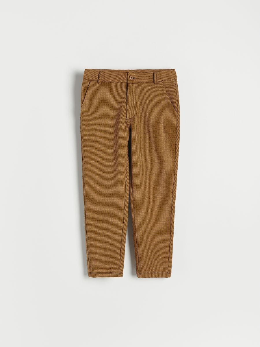 Elegant trousers with pockets - golden brown - RESERVED - 2
