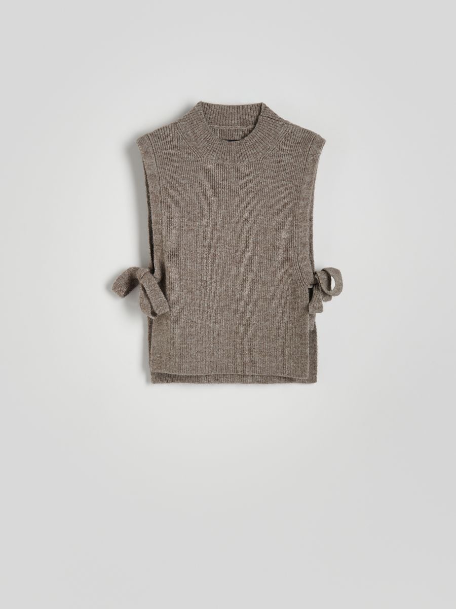 Plain poncho - golden brown - RESERVED - 4