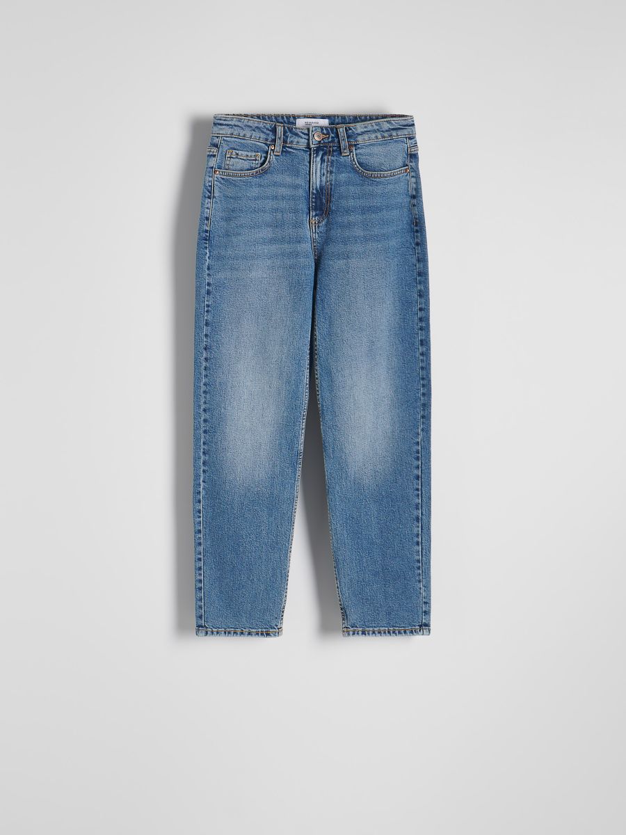 Jeans i mom fit - blå jeans - RESERVED