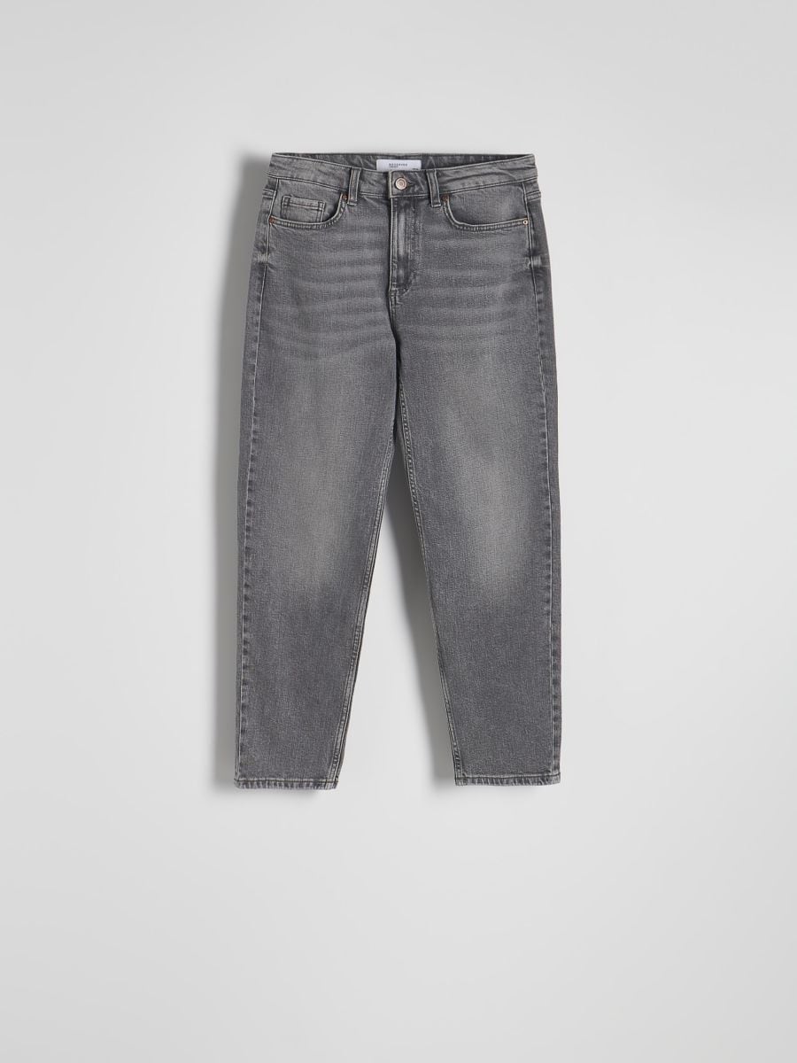 Jeans i mom fit - grå - RESERVED