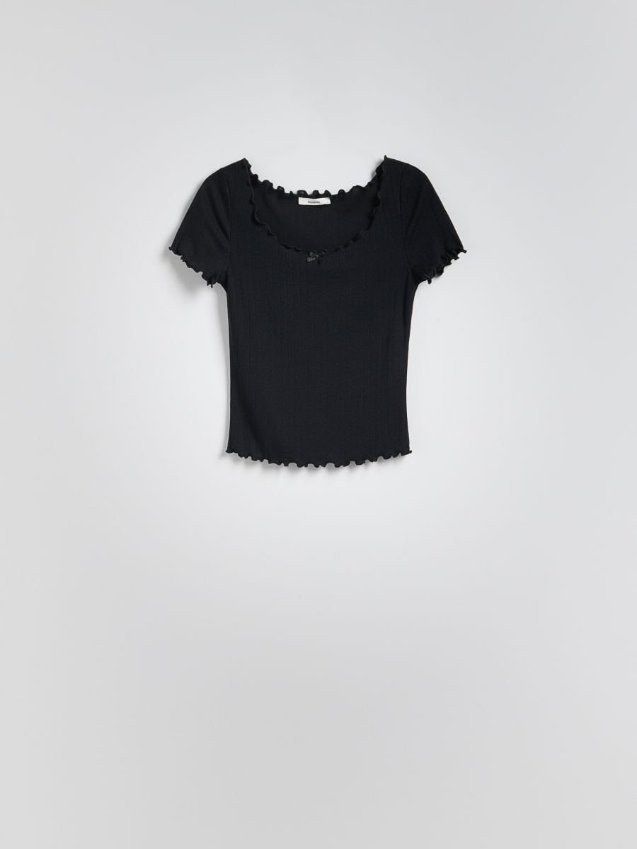Blouse with decorative finish - black - RESERVED - 5