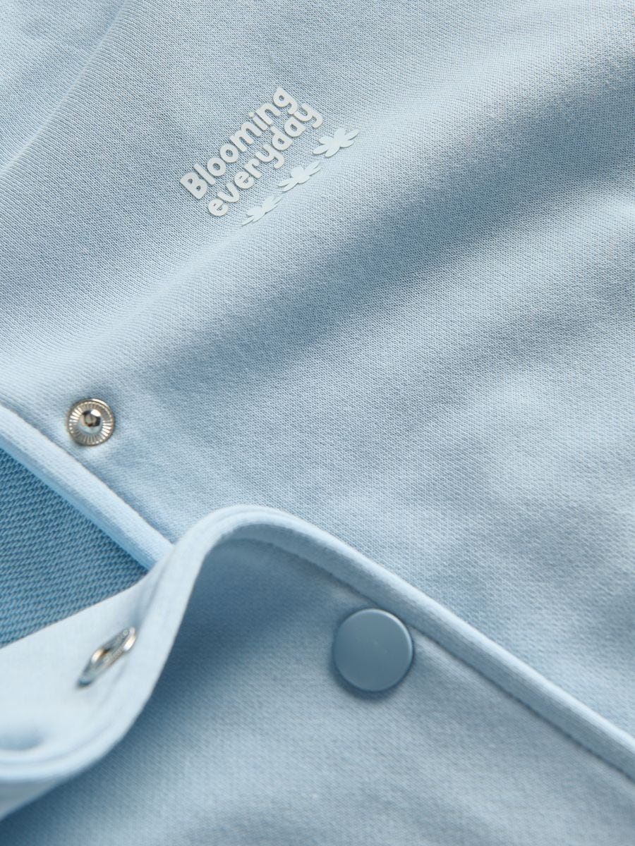 Zip-up bomber sweatshirt - pale blue - RESERVED - 6