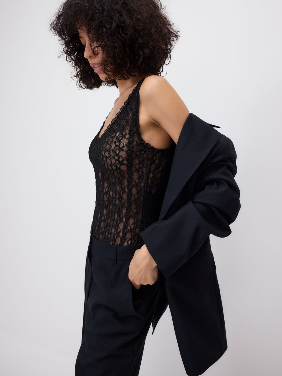 LADIES` BLOUSE BODY - black - RESERVED - 2