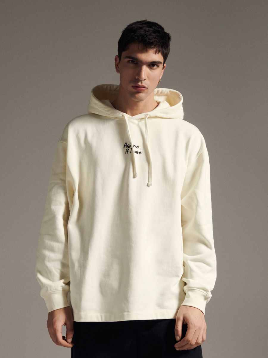 Garfield oversized hoodie - cream - RESERVED - 3