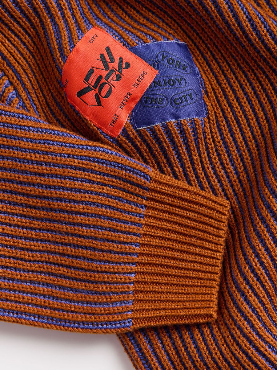 Pullover aus Strukturstoff - goldbraun - RESERVED - 3