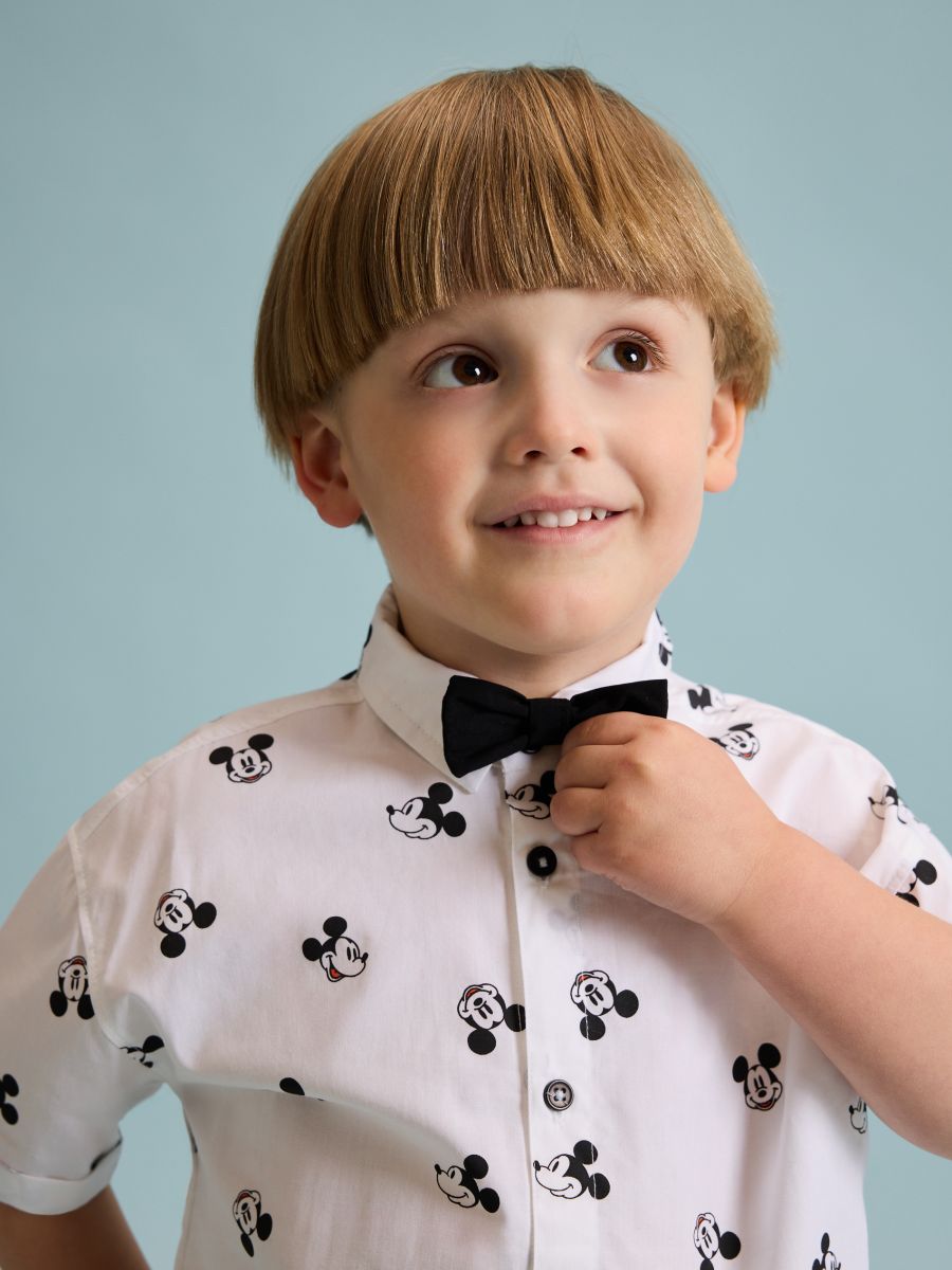 Mickey Mouse overhemd met vlinderdas - wit - RESERVED - 4