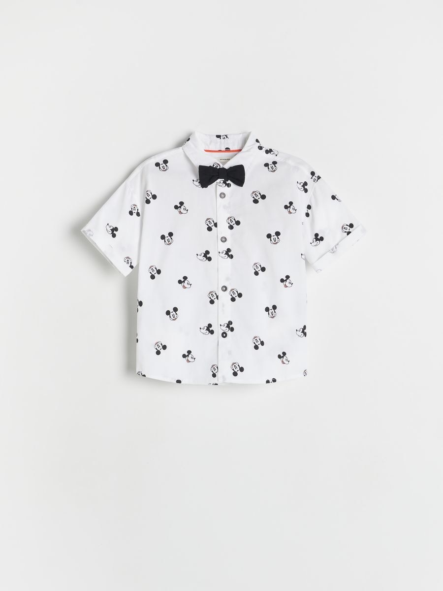 Mickey Mouse overhemd met vlinderdas - wit - RESERVED - 2