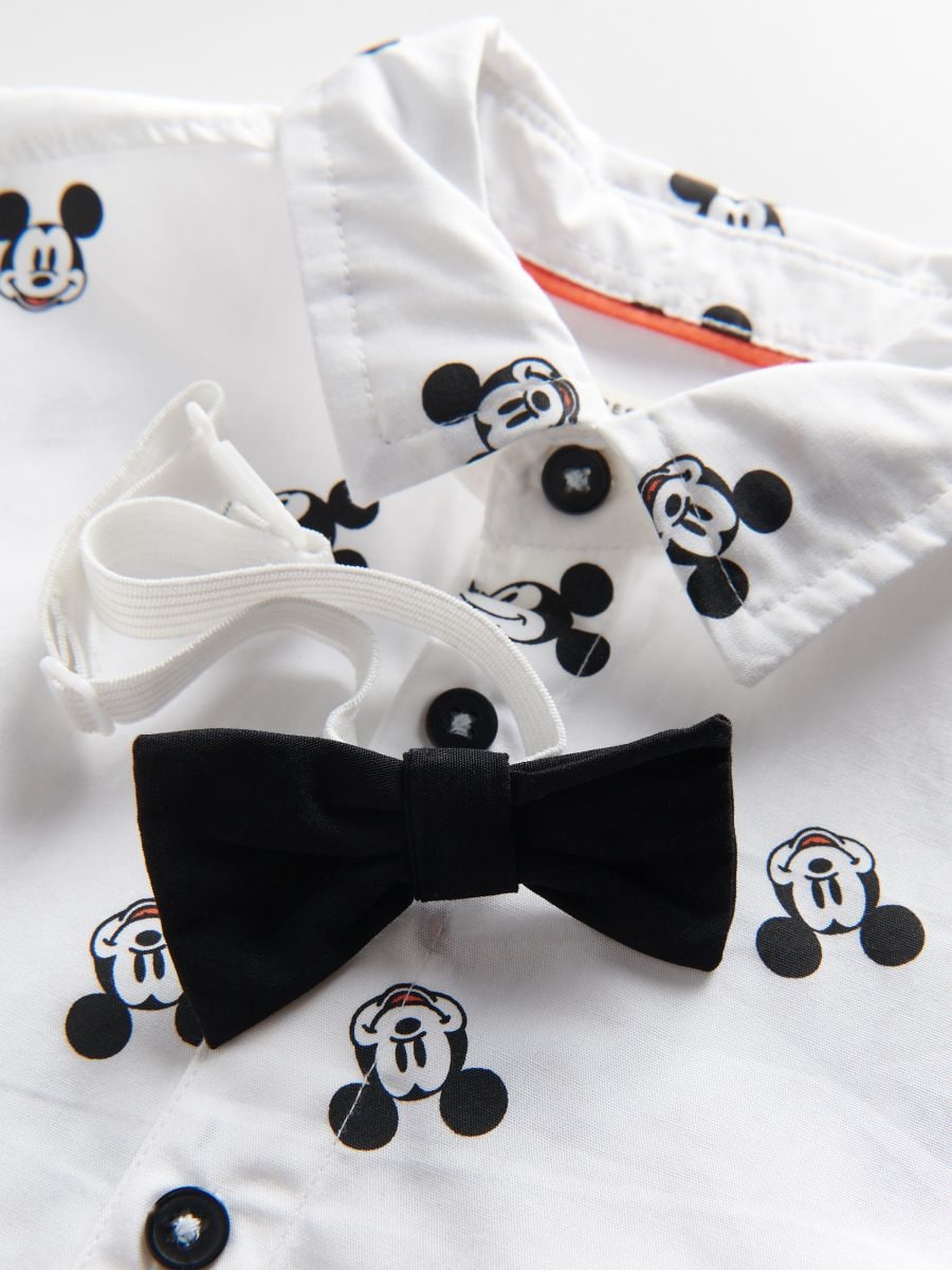 Mickey Mouse overhemd met vlinderdas - wit - RESERVED - 5