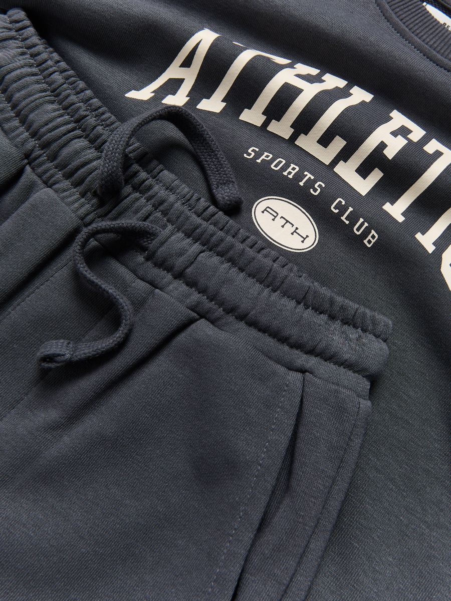 Cotton set with print - dark grey - RESERVED - 2