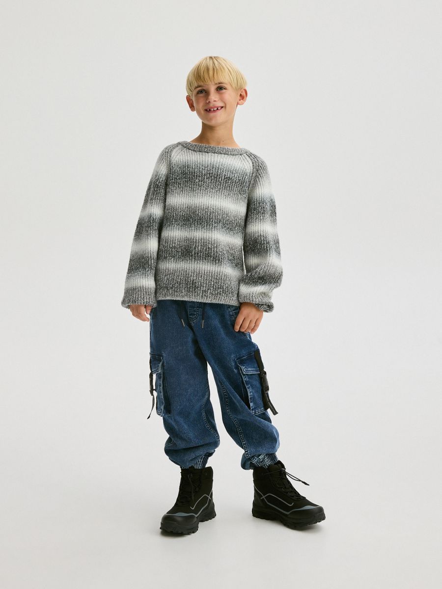 Stripe structural jumper - light grey - RESERVED - 2