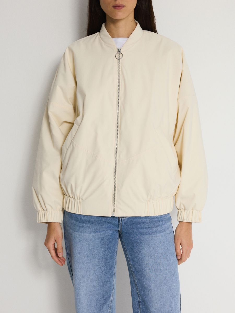 Taskutega bomber-jakk - kreemvalge - RESERVED - 4
