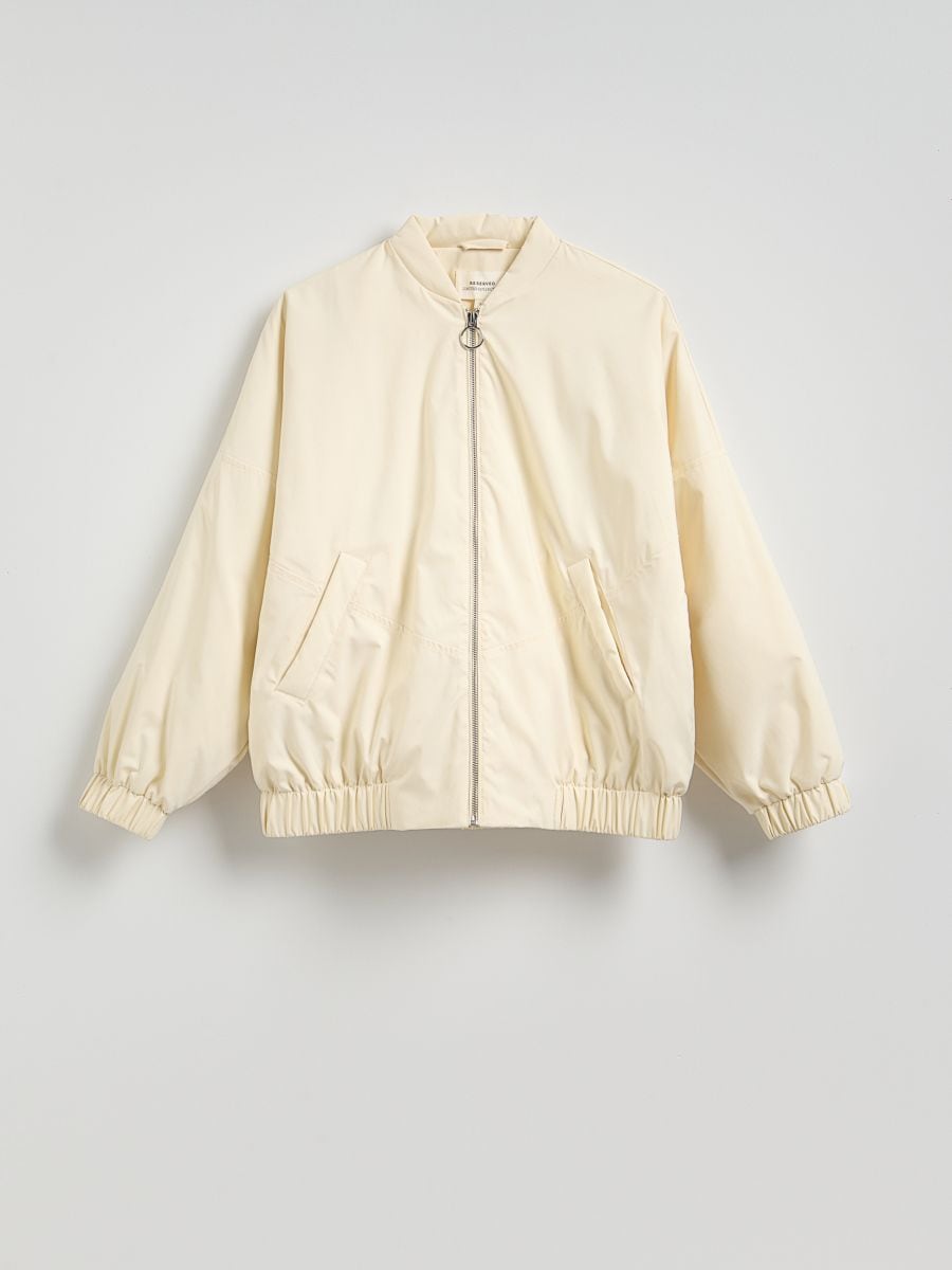 Taskutega bomber-jakk - kreemvalge - RESERVED - 6