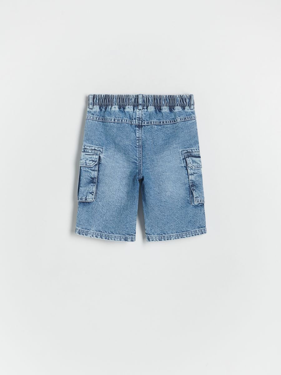 Short facon treillis en jean Couleur bleu RESERVED 4420N 50J