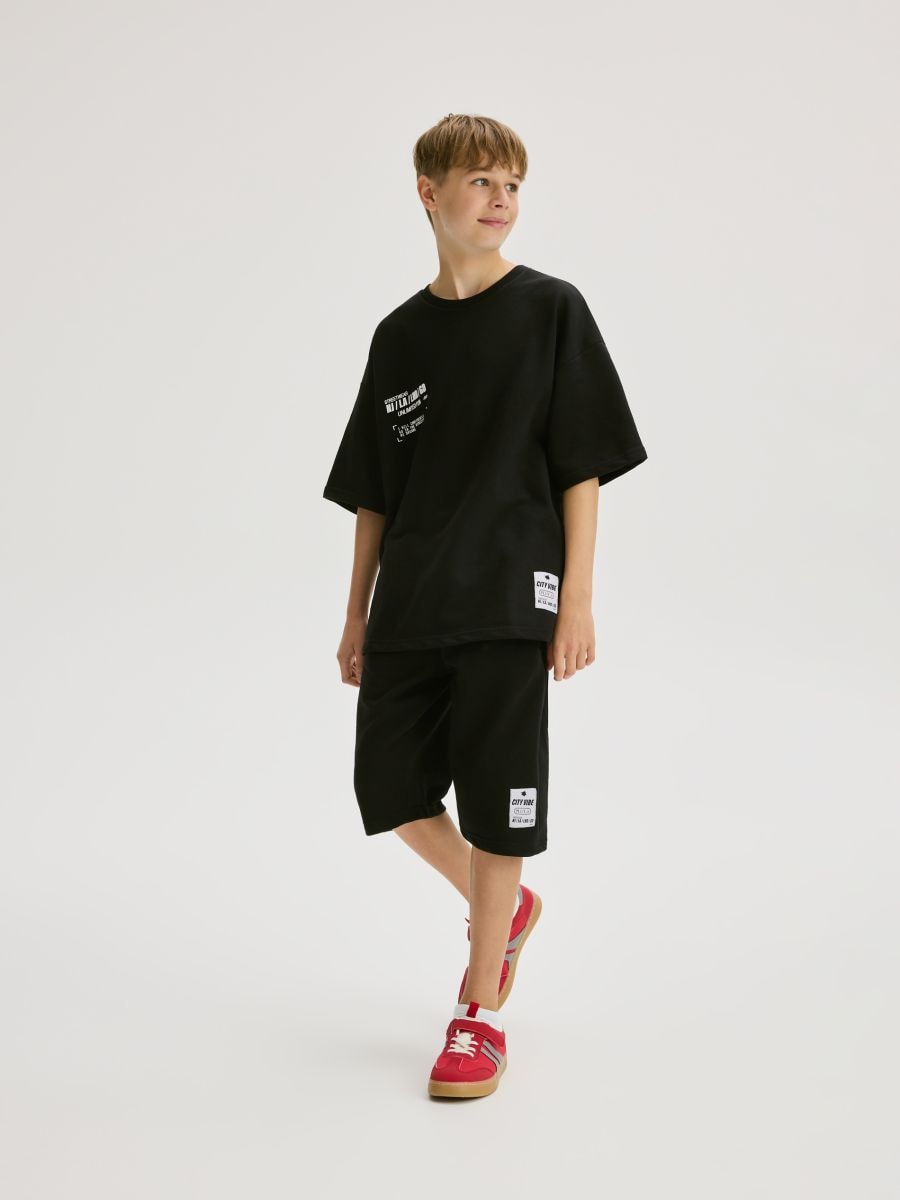 Cotton set with shorts - black - RESERVED - 4
