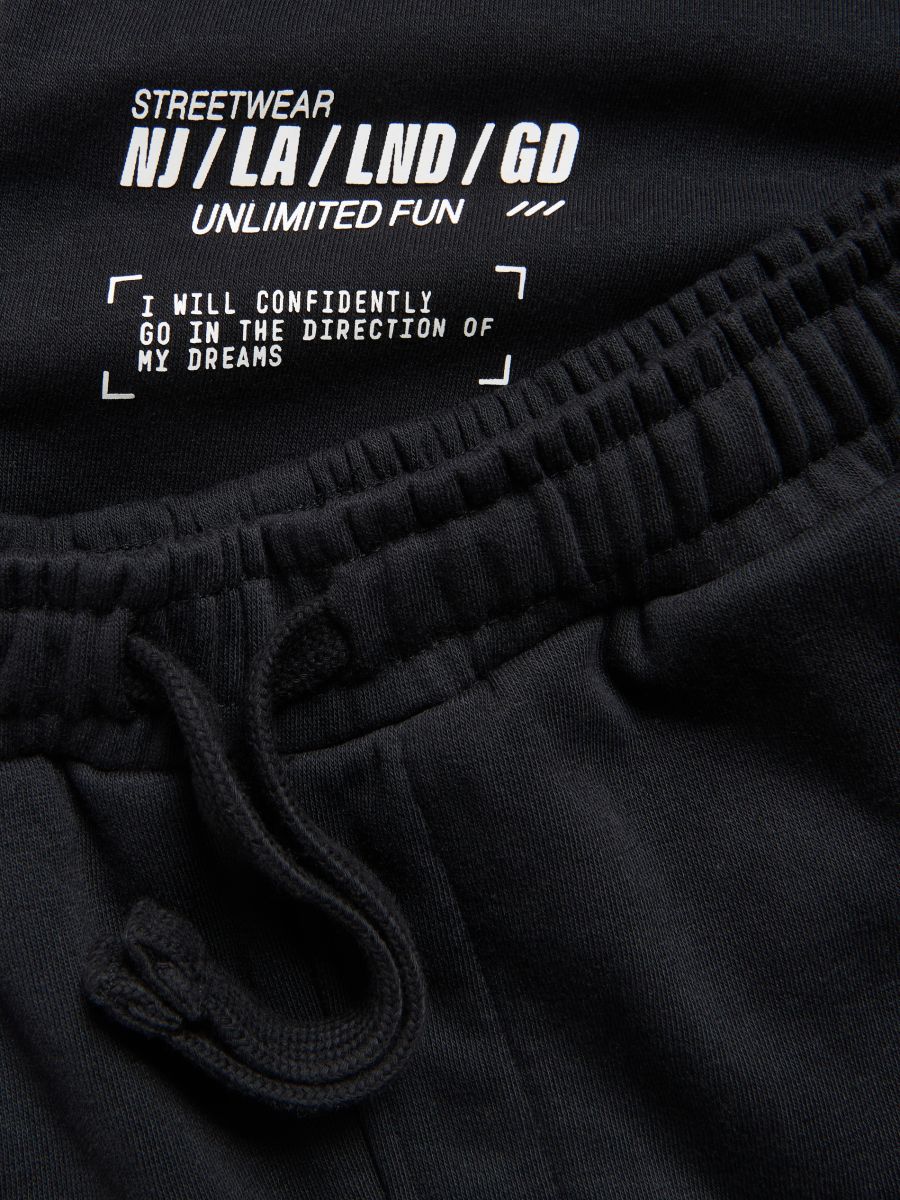 Cotton set with shorts - black - RESERVED - 3