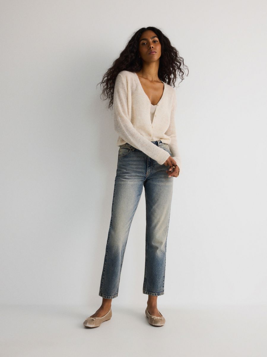 Jean straight taille haute top