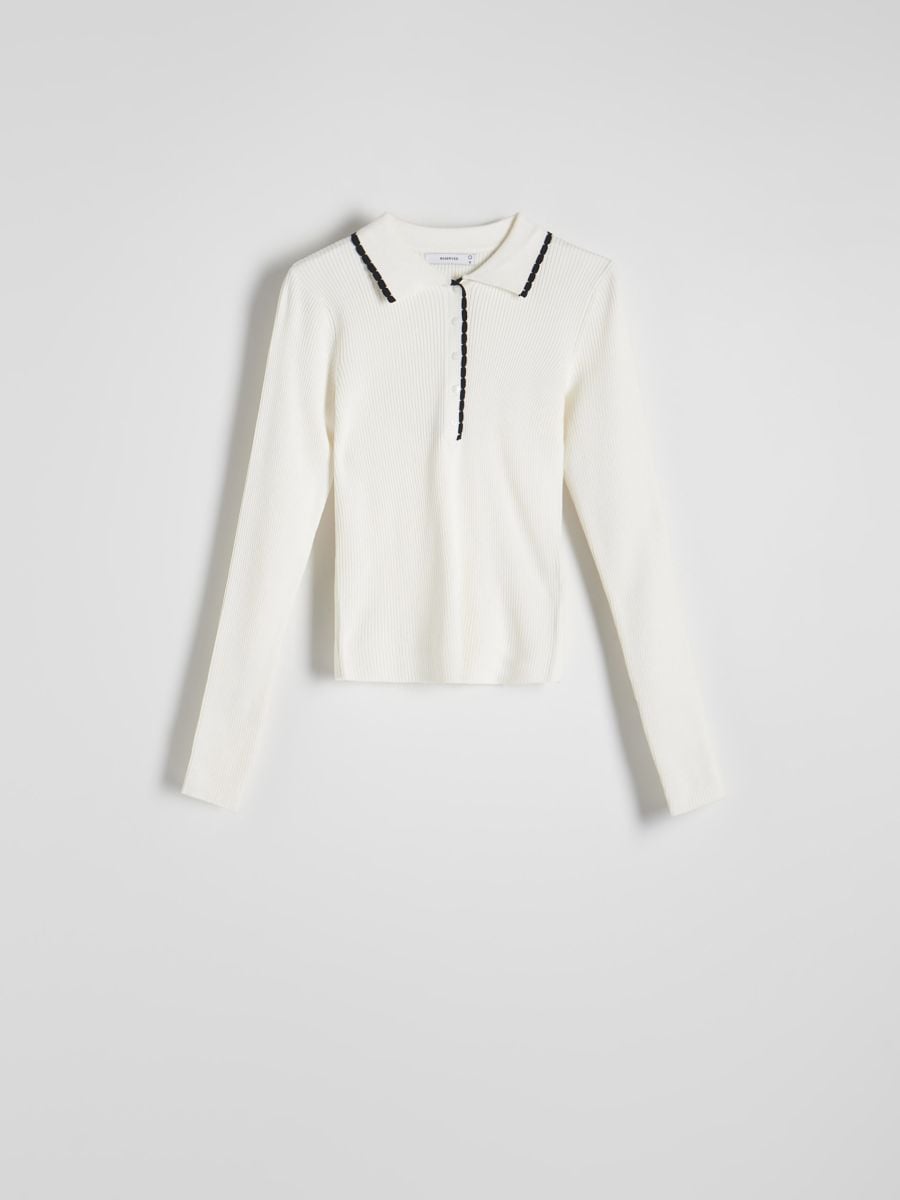 LADIES` BLOUSE - krem - RESERVED - 2