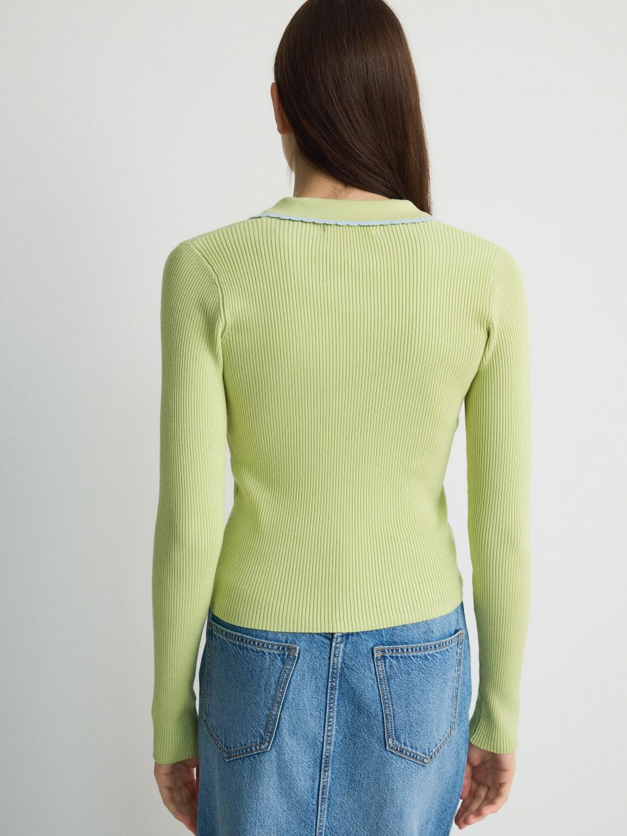 LADIES` BLOUSE - pale green - RESERVED - 9