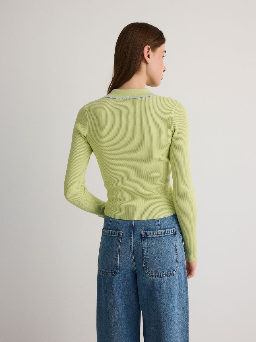 LADIES` BLOUSE - pale green - RESERVED - 4