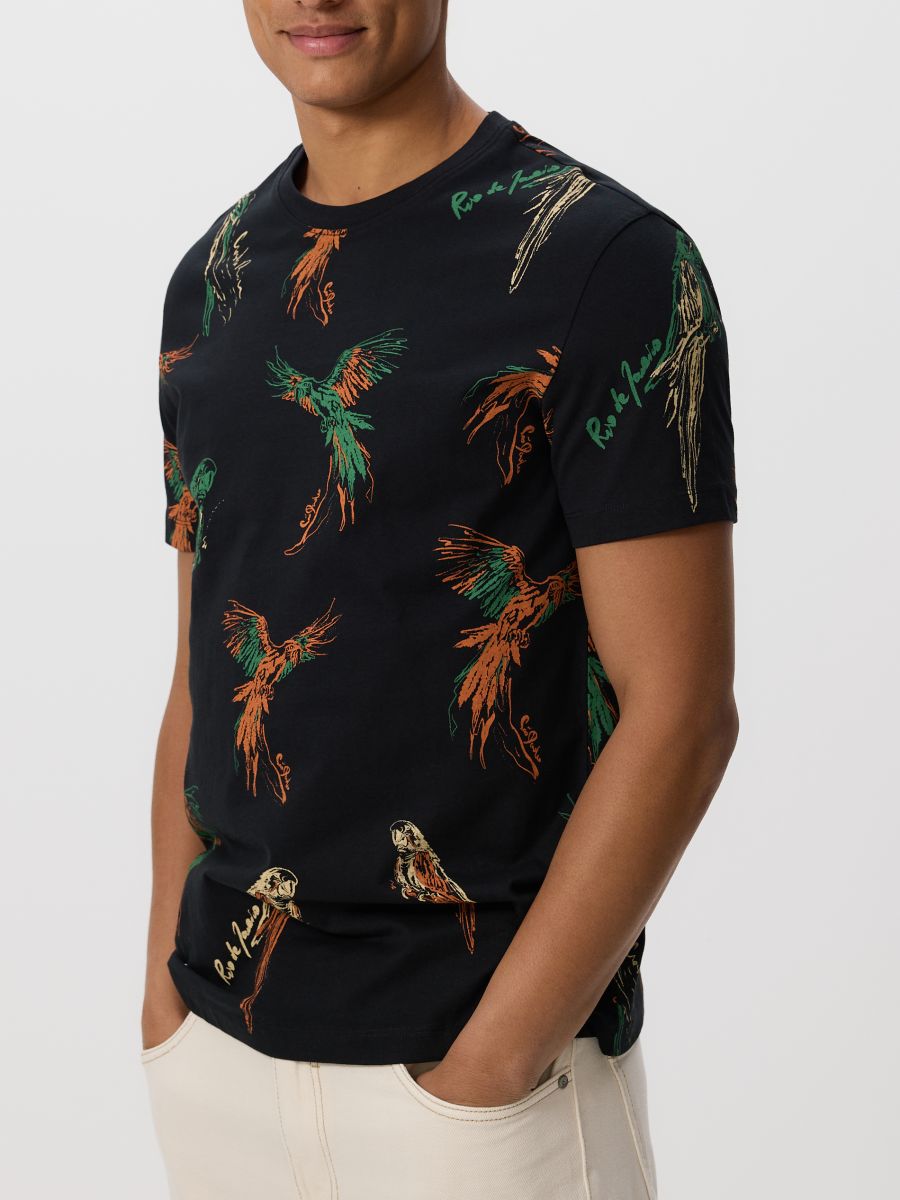 Regular fit T-shirt - black - RESERVED - 2