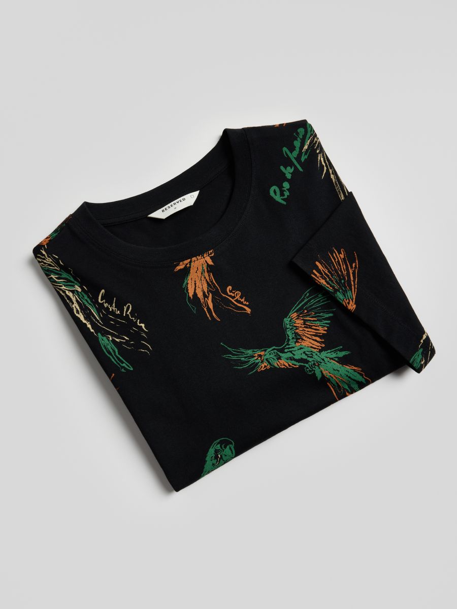 Regular fit T-shirt - black - RESERVED - 6
