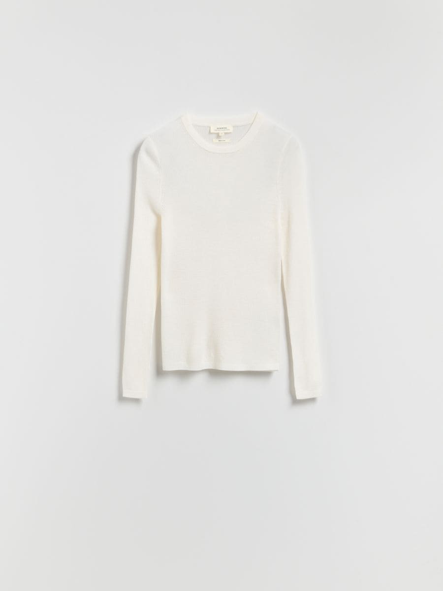 LADIES` SWEATER - crem - RESERVED