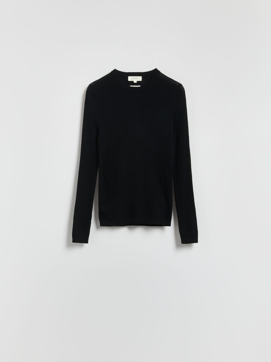 LADIES` SWEATER - negru - RESERVED