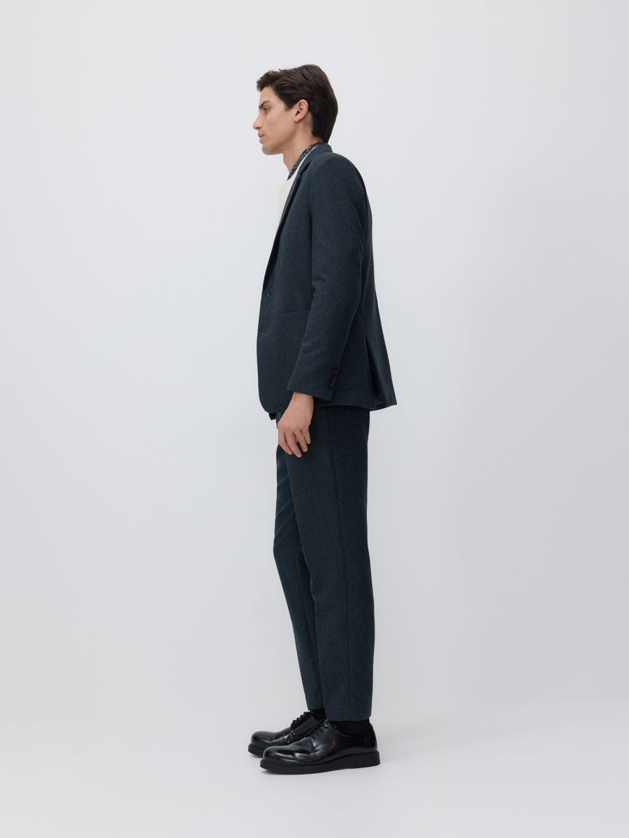 Trousers with pressed crease - navy - RESERVED - 3