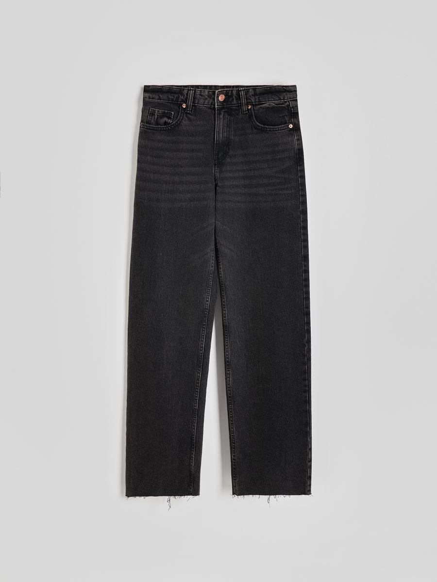 Jeansy z szerokimi nogawkami Kolor czarny - RESERVED - 443BT-99J