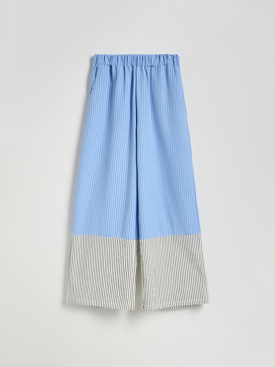 Trousers with contrast insert - multicolor - RESERVED - 4