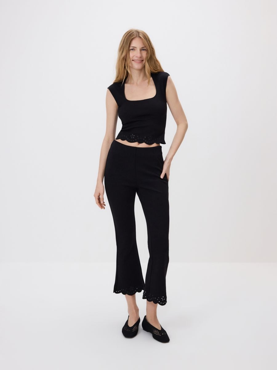 Blouse with openwork finish - black - RESERVED - 3