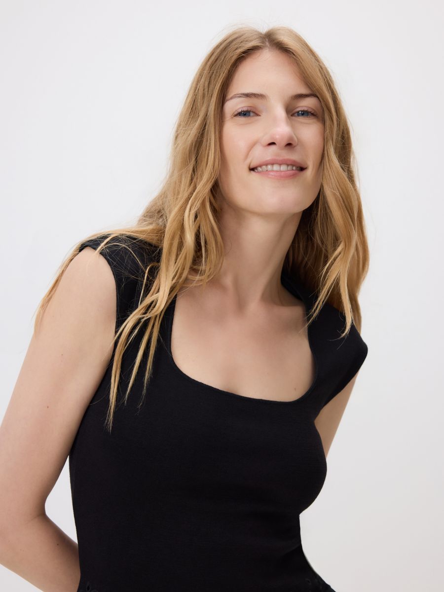 Blouse with openwork finish - black - RESERVED - 2