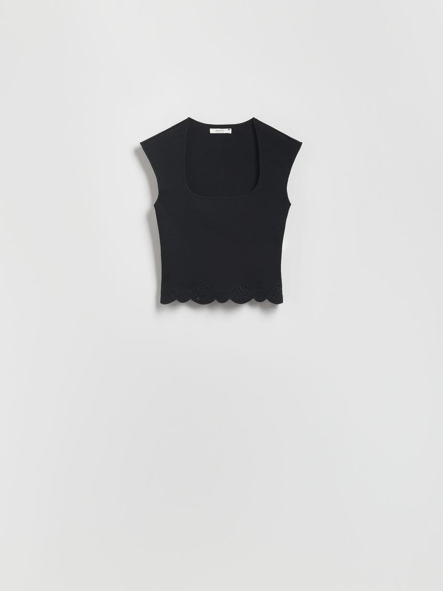 Blouse with openwork finish - black - RESERVED - 5