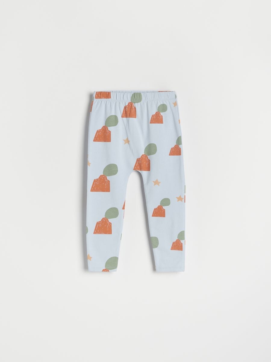 Printed elastic trousers - pale blue - RESERVED - 2