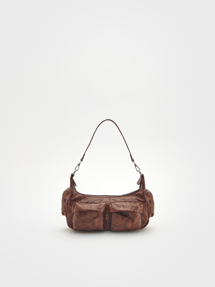 Shoulder bag with pockets - cream - RESERVED - 2