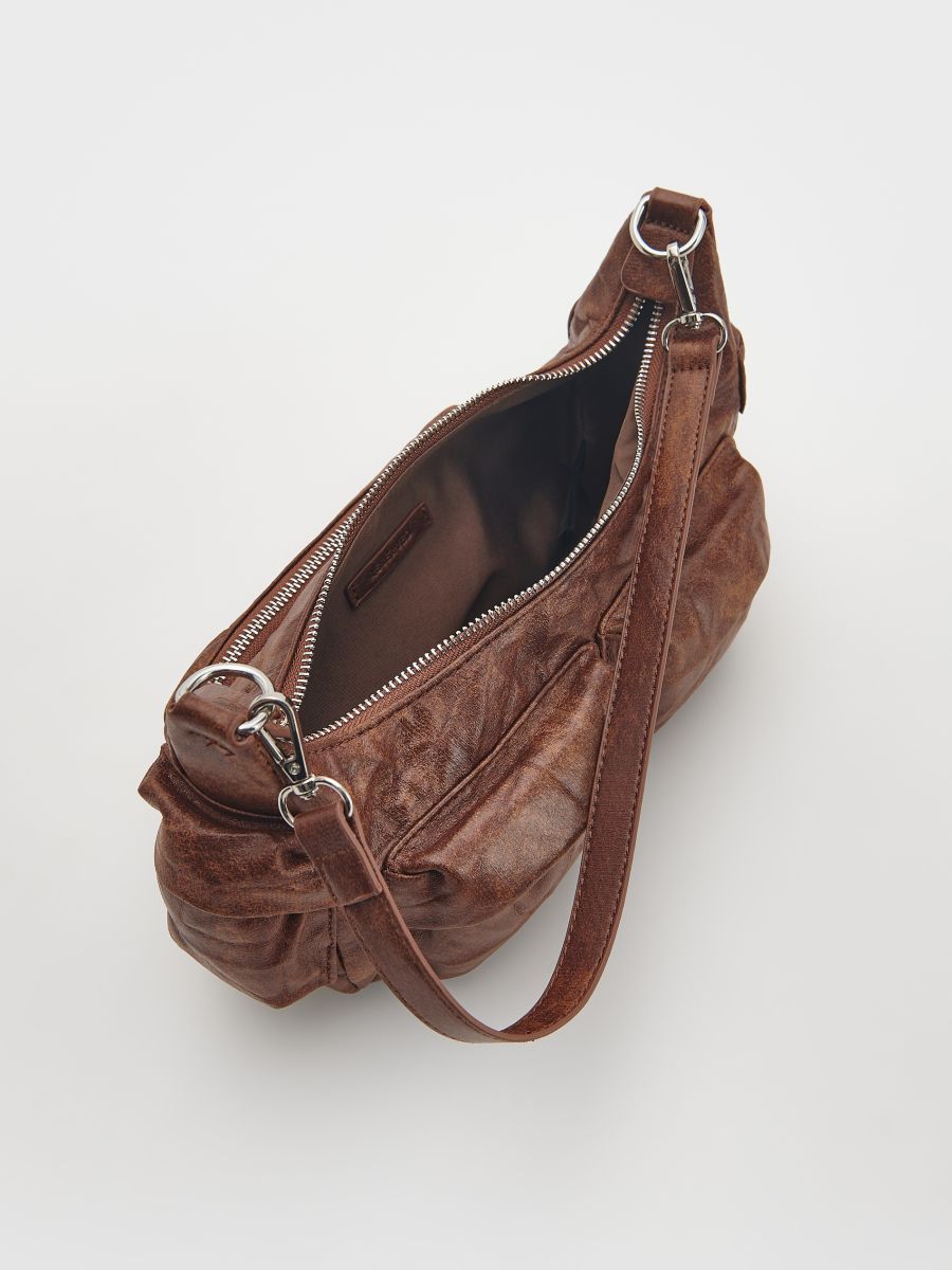 Shoulder bag with pockets - cream - RESERVED - 6