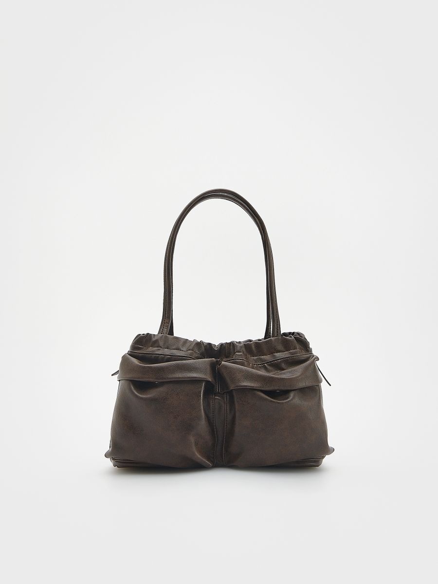 Bag with pockets - dusty brown - RESERVED - 2
