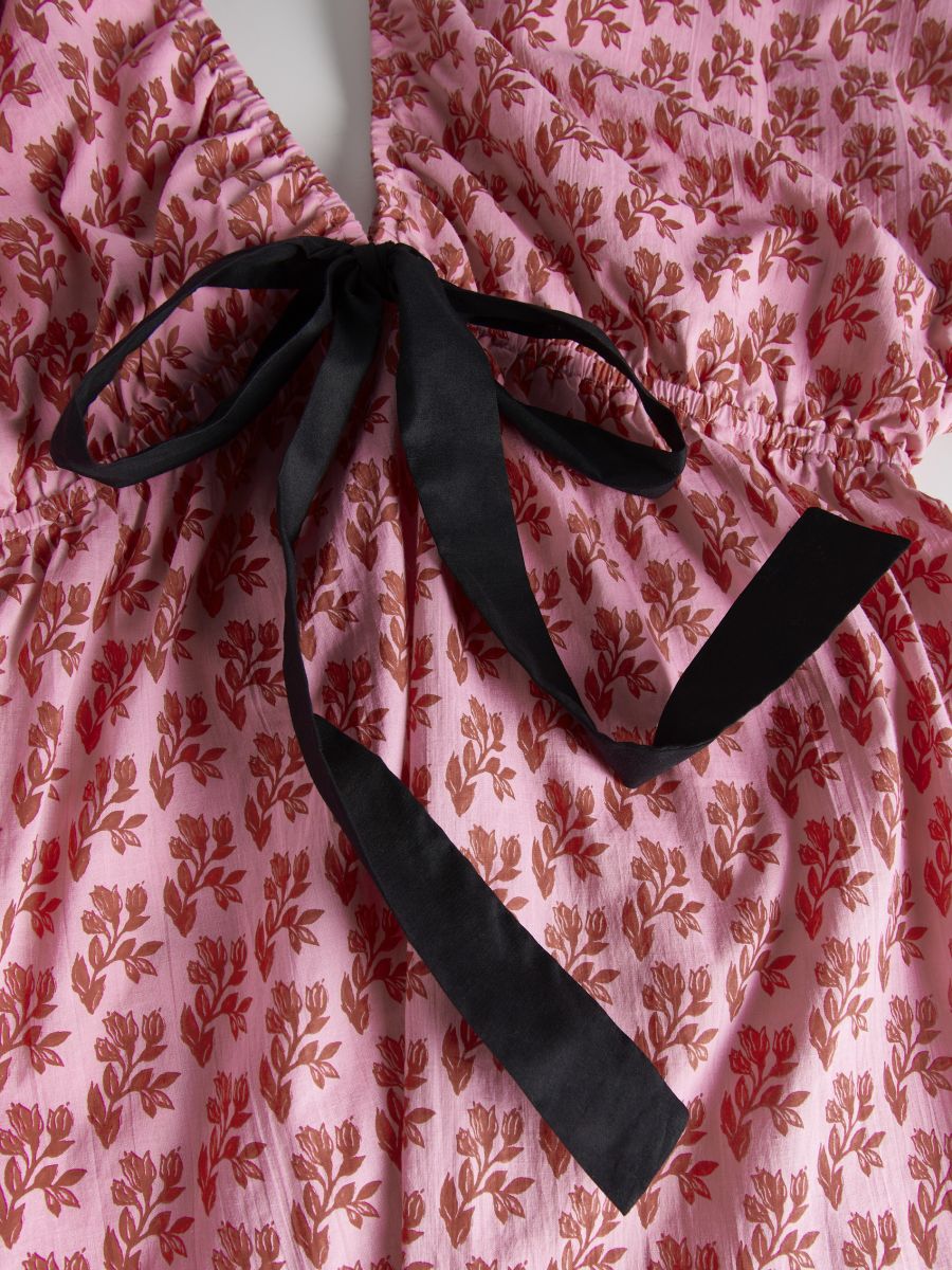 Kleid mit dekorativem Bindedetail - bunt - RESERVED - 6