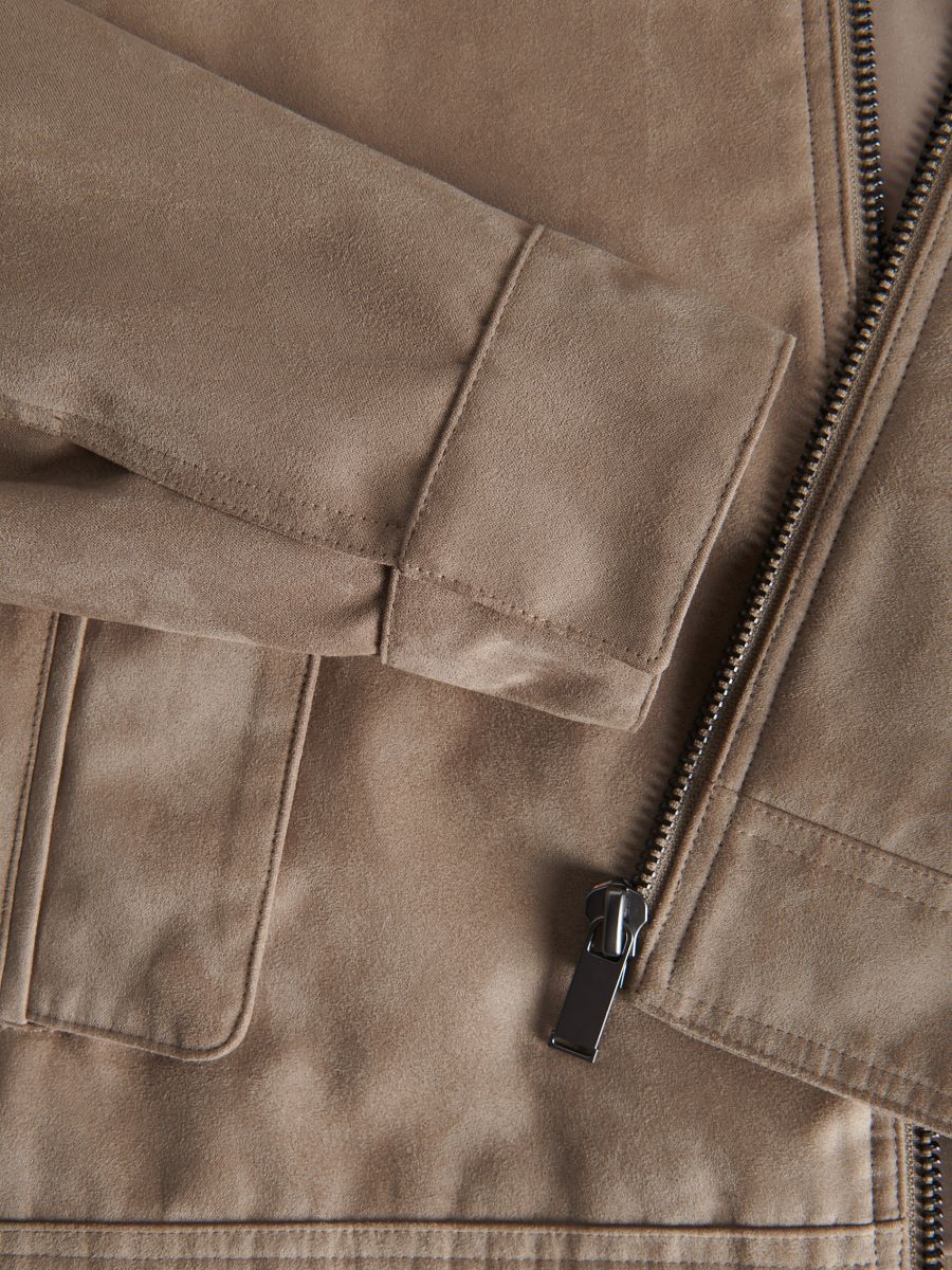 Faux suede jacket