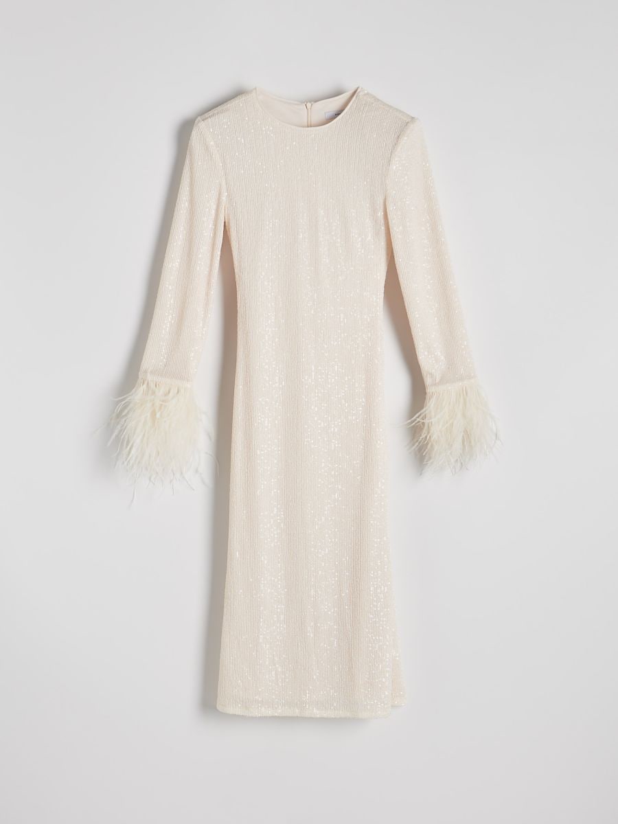 Sequin midi dress - white - RESERVED - 5