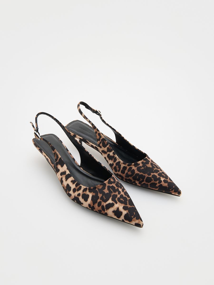Kitten heel shoes with leopard pattern - multicolor - RESERVED - 2