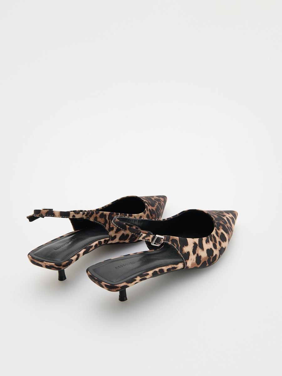 Kitten heel shoes with leopard pattern - multicolor - RESERVED - 4