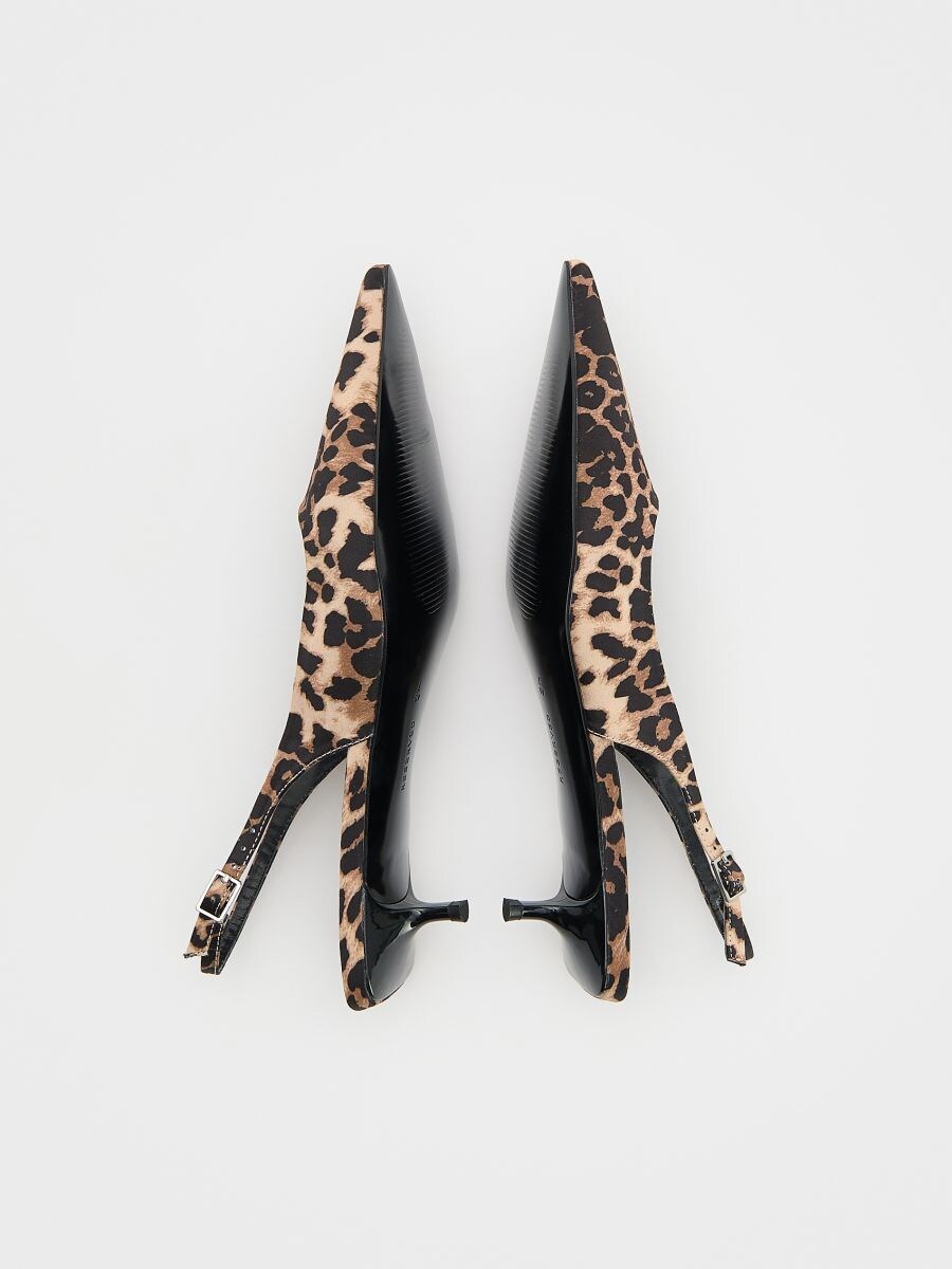 Kitten heel shoes with leopard pattern - multicolor - RESERVED - 5