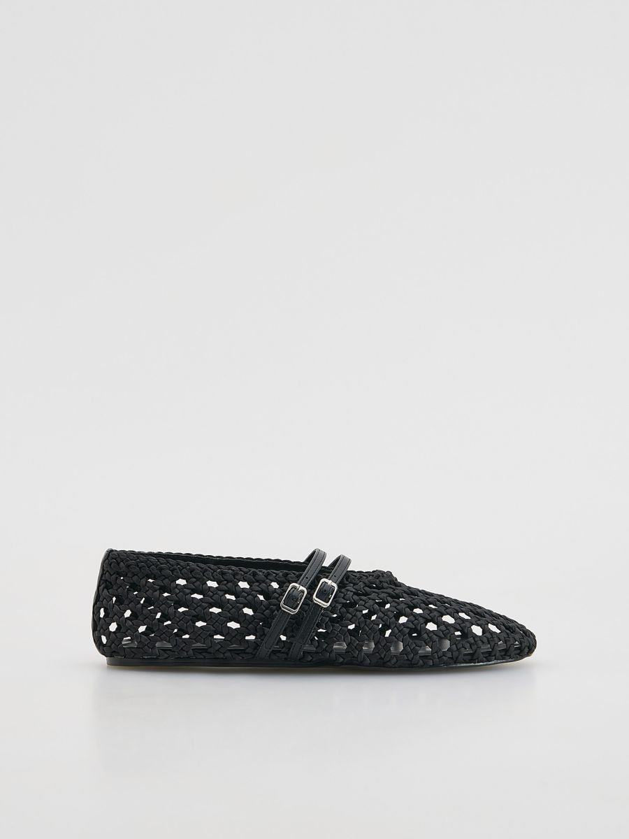 Ballerine intrecciate - nero - RESERVED - 2