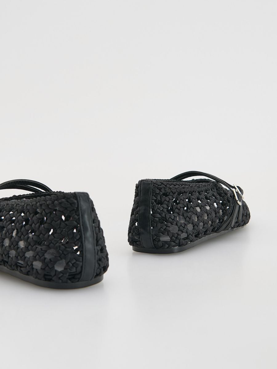 Ballerine intrecciate - nero - RESERVED - 4