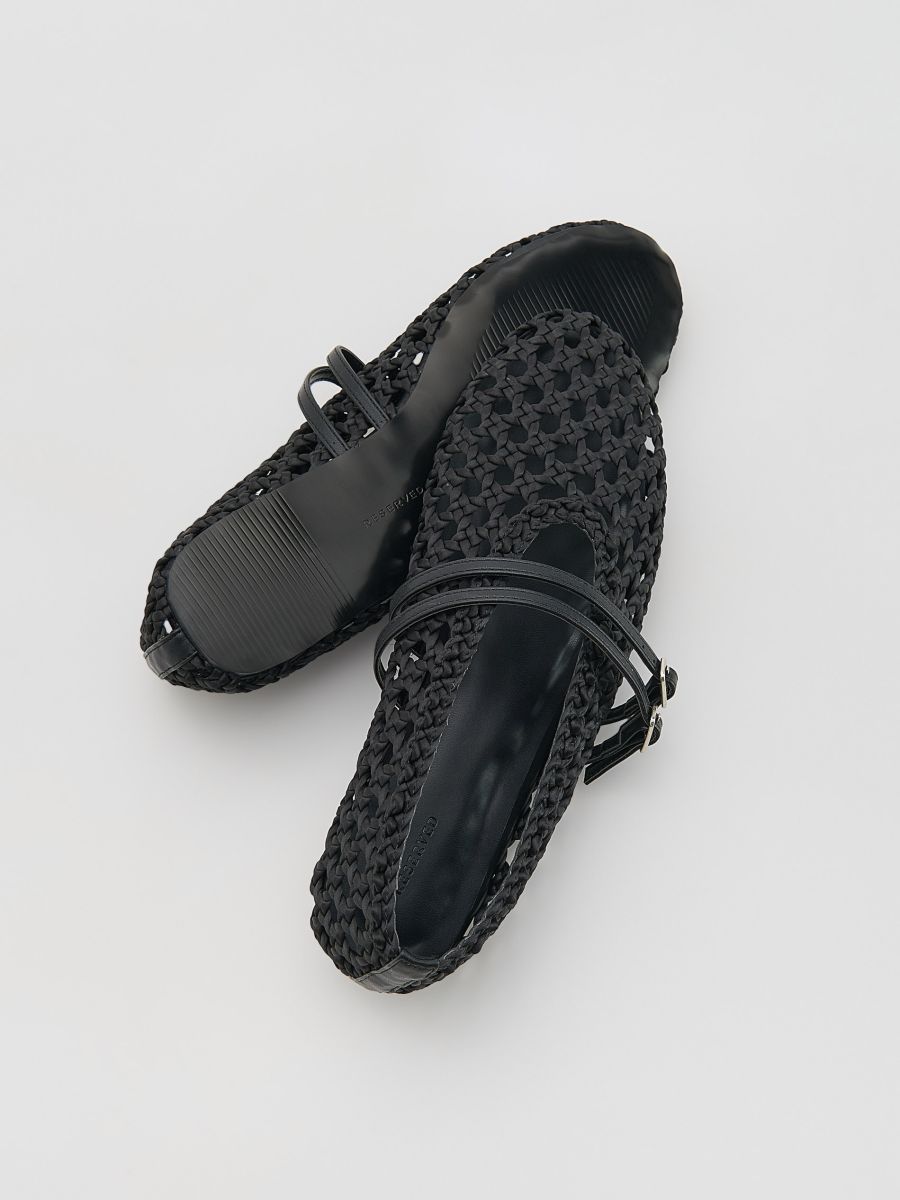 Ballerine intrecciate - nero - RESERVED - 5