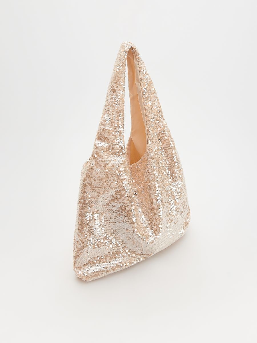 Sequin hobo bag
