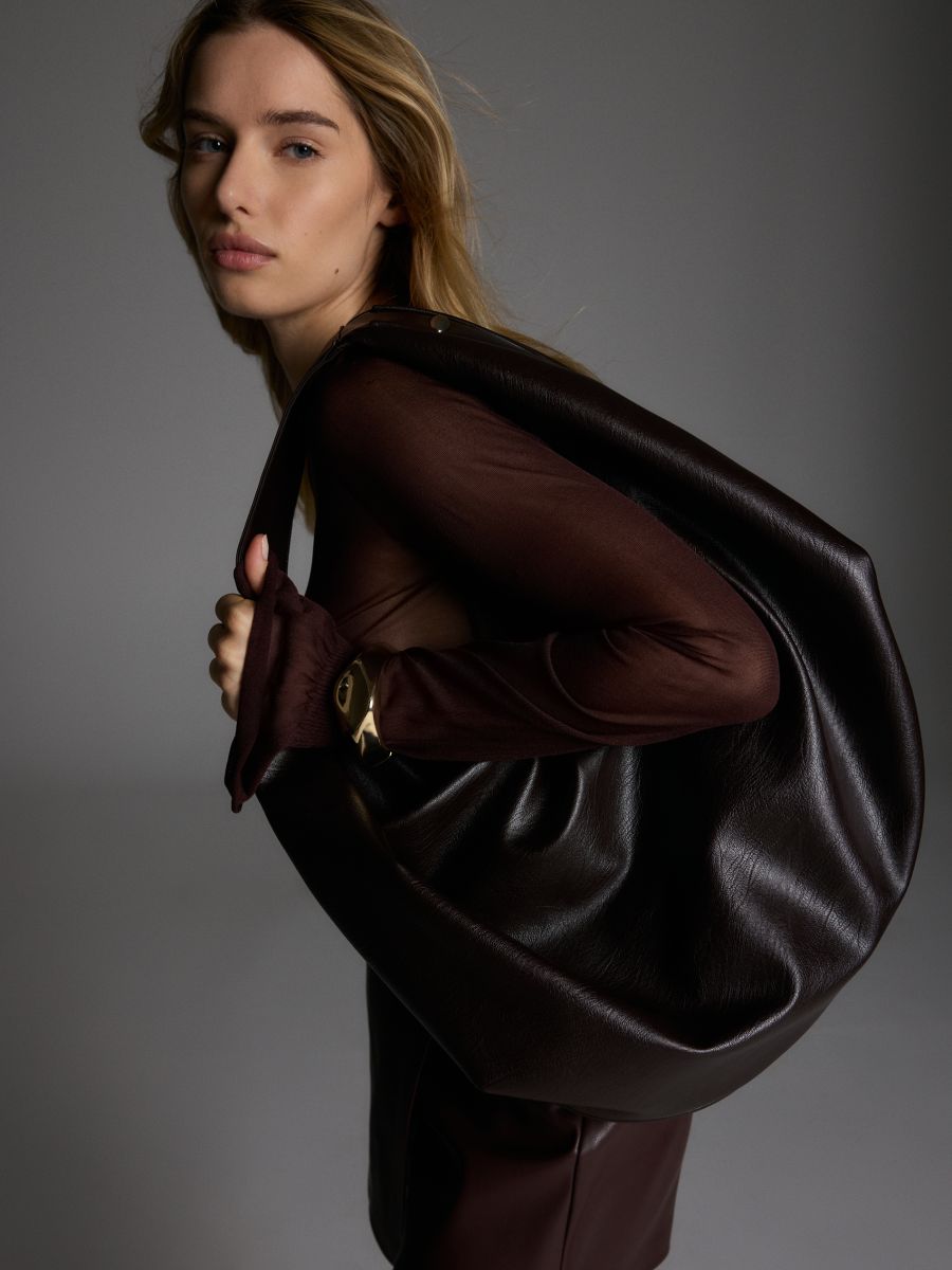 Hobo bag - mahogany - RESERVED - 2