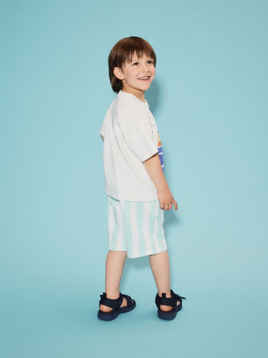 Cotton stripe shorts - cream - RESERVED - 4