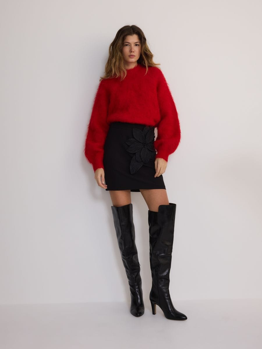 Alpaca wool blend jumper - red - RESERVED - 2